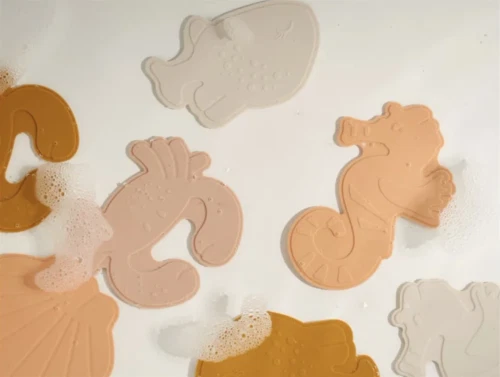 Liewood sea creature rose multi mix minibademåtte Paola (8-pack)